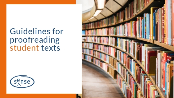 Guidelines for proofreading student texts